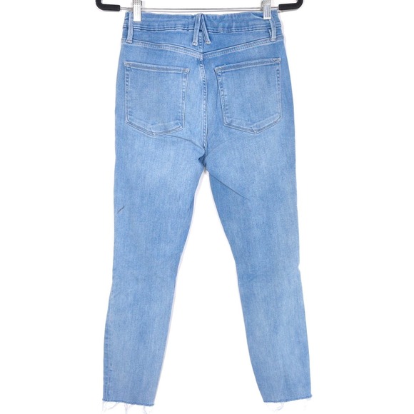 GOOD AMERICAN Size 6/28‎ Jeans GOOD WAIST Crop Raw Edge GWCFH367T Blue 352 - Picture 12 of 16